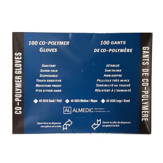Co-polymer Gloves, 100 gloves in a box