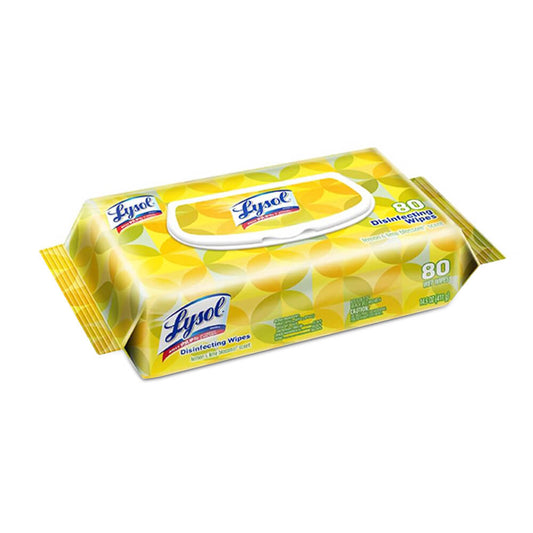 Lysol Disinfecting Wipes Citrus 80 Wipes - Flat Pack