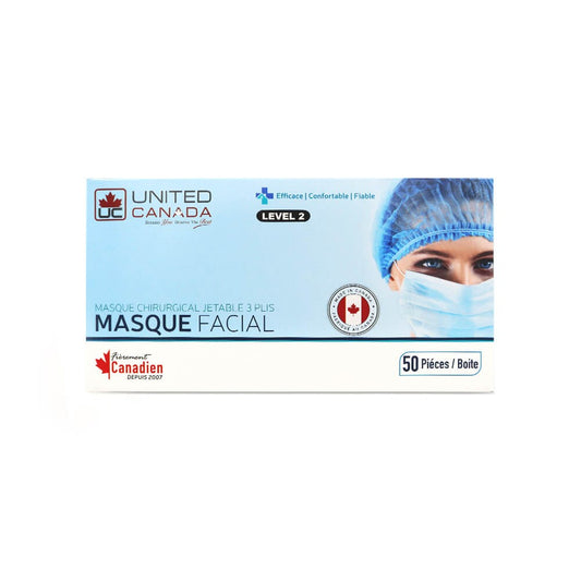 Level 2 - Disposable Medical Mask Made in Canada | Masques Médicaux Jetable - (50PCS)