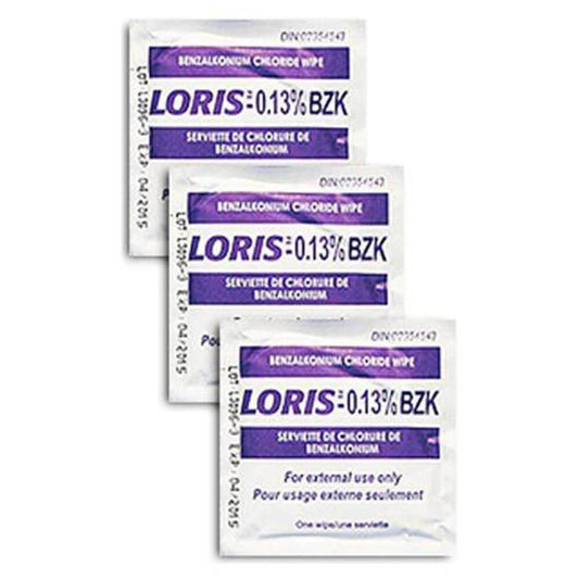 Loris 0.13% Bzk Chloride Wipes - Antiseptic Towels