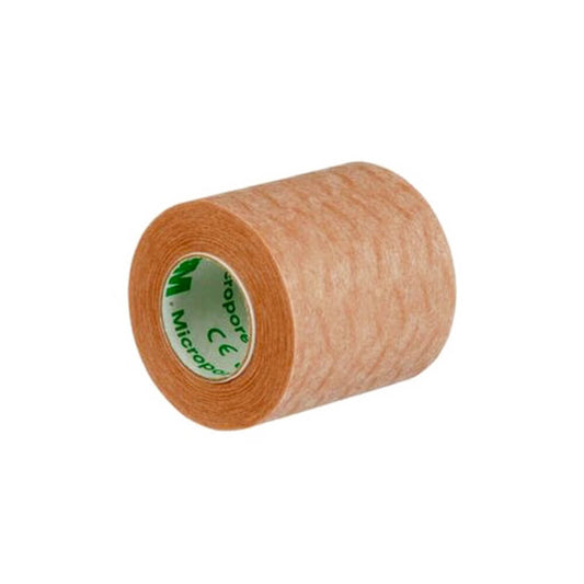3M Micropore Tan Surgical Tape, 2 in x 10 yd, Box of 6 Rolls