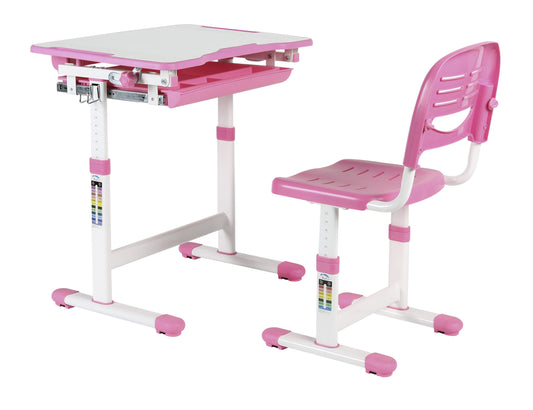 NEWTON - ADJUSTABLE KIDS DESK &amp; CHAIR WITH PAPER ROLL HOLDER