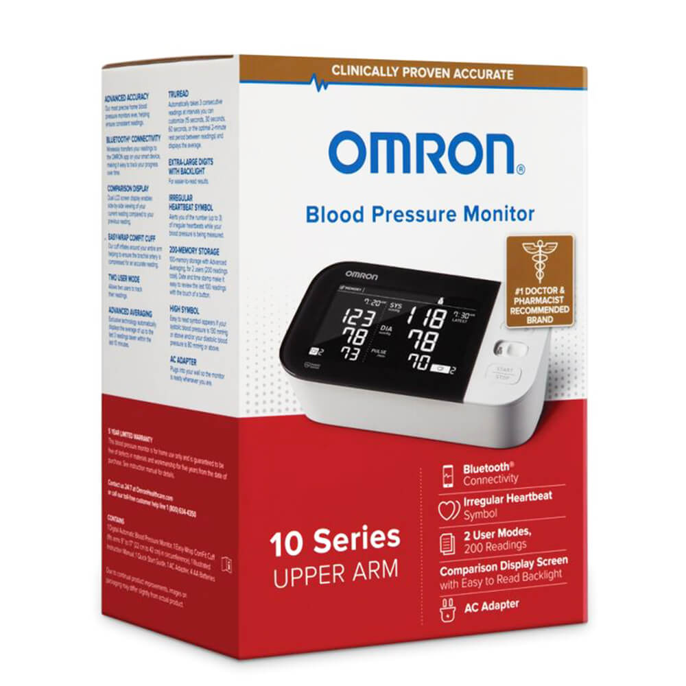 A omron 10 series upper arm wireless blood pressure monitor Box