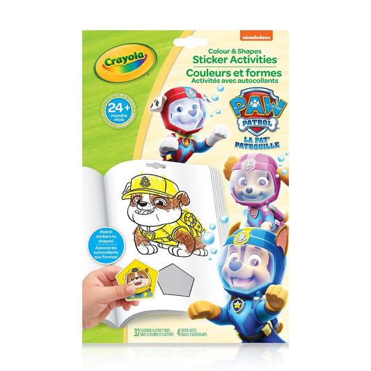 Crayola Colour & Shapes Sticker Activity Book, Paw Patrol