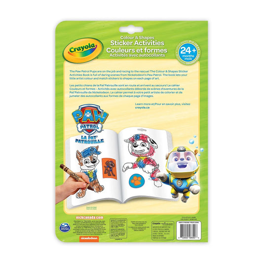 Crayola Colour & Shapes Sticker Activity Book, Paw Patrol