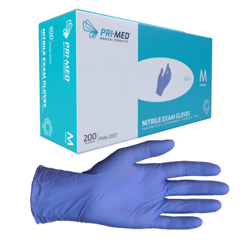 PRIMED NITRILE EXAM GLOVE NON-STERILE POWDER-FREE SMALL BOXES OF 150