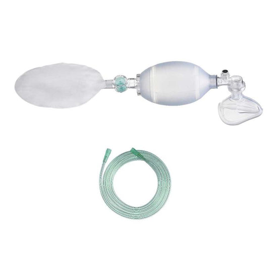 Manual Resuscitator, autoclavable with Adult mask #5, 60cm H2O Pop-off, 1500ml reservoir bag