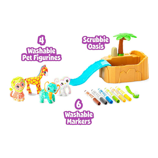 Scribble Scrubbie Safari Animal Tub Set