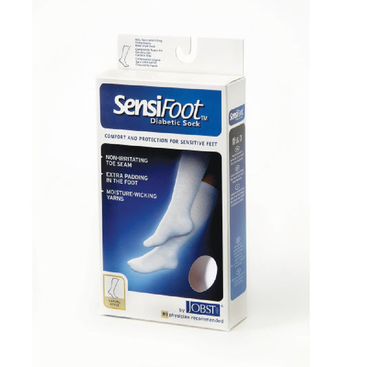 JOBST SensiFoot Diabetic Compression Socks 8-15 mmHg Knee High, Closed Toe, Brown