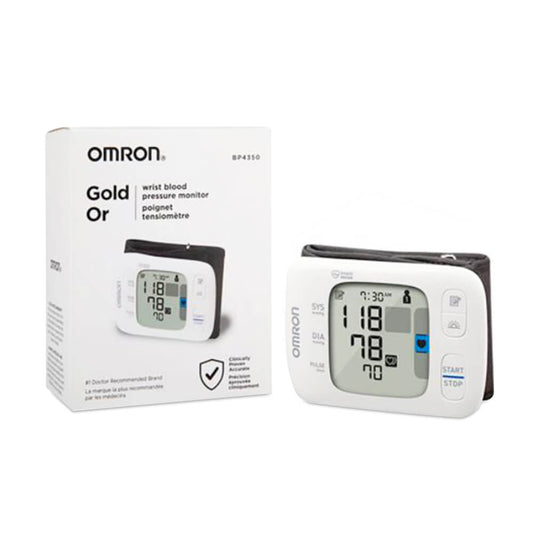 A wrist blood pressure monitor with box