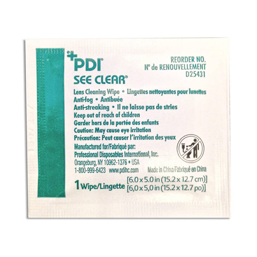 PDI See clear eye glass cleaning wipes 1